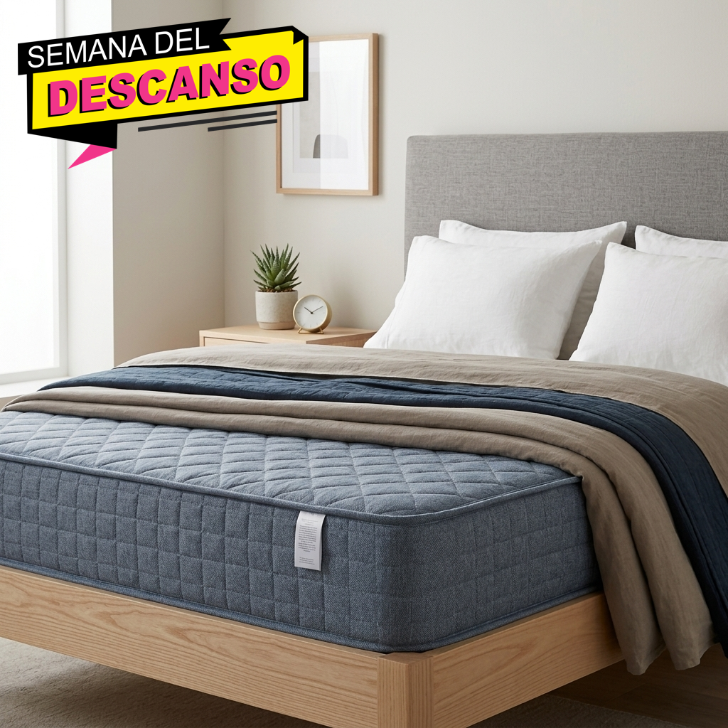 Colchon premium resorte 160x30x200 d.p.int. tela punto negra banda combinada 35kg 182