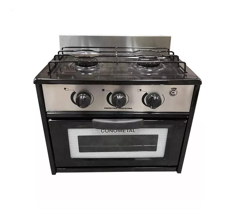 Cocina 2h. horno de mesa y bandeja de chapa con regulador gtia 6m.