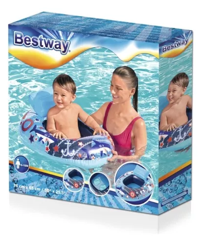 Salvavidas Bestway lila sirenas infantil 76x65