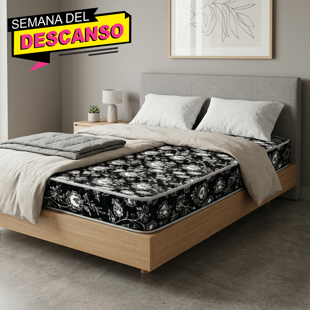 Colchon Embajador resorte 100x26 D25 jack. sat. mat. 3A.