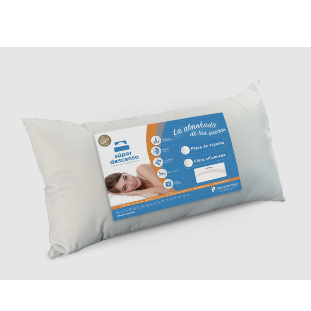 Almohada fibra siliconada 70x40 Superdescanso sabana matelaseada 924