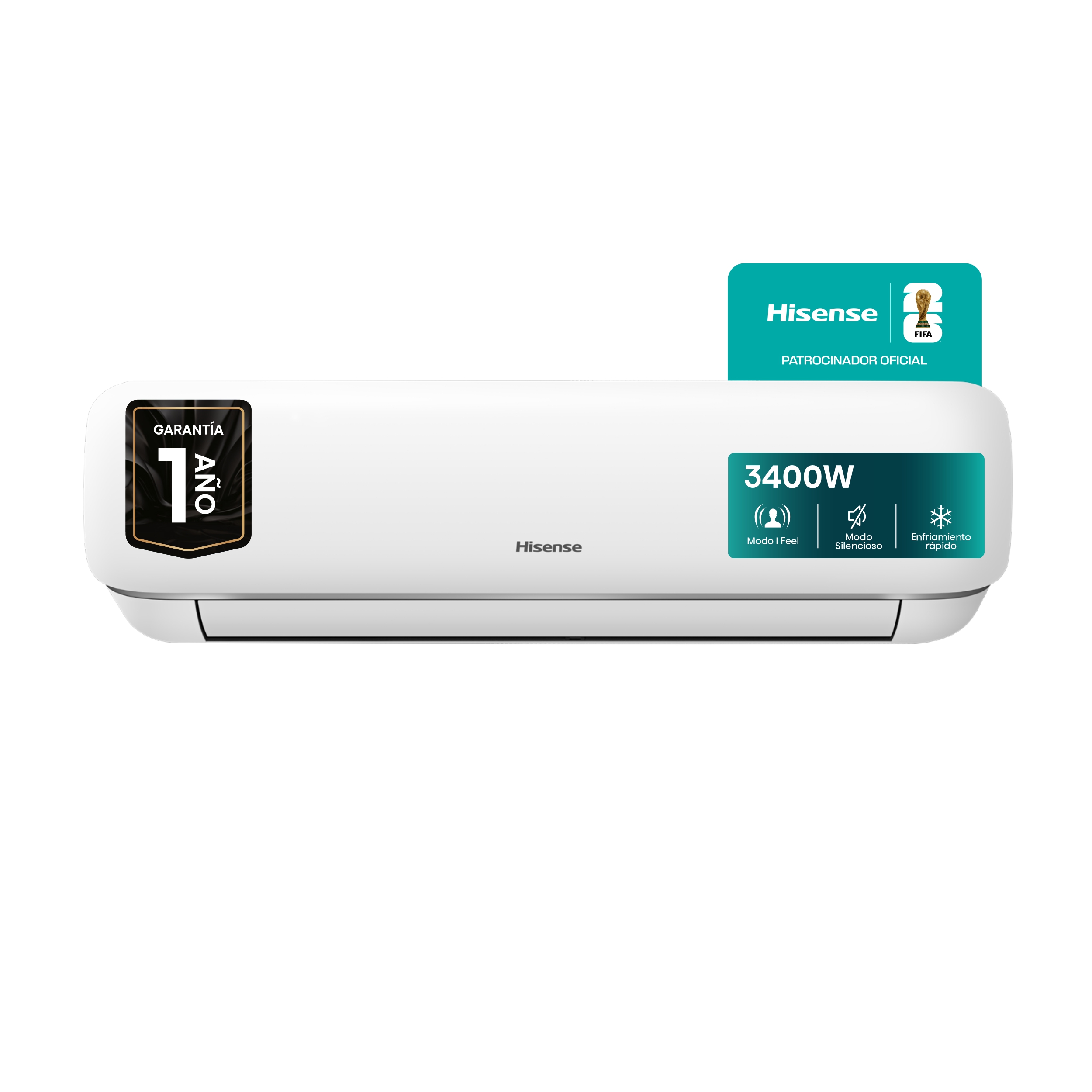 Are acondicionado Hisense Split On Off 3400w. FC blanco gtia 12m.
