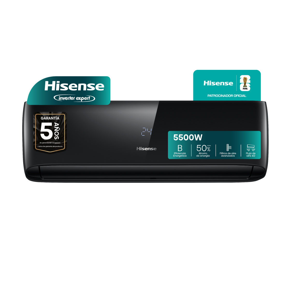 Aire acondicionado Hisense Split Inverter 5500w. FC negro SOLUCIONADO FALLA ENTRE UNIDADES