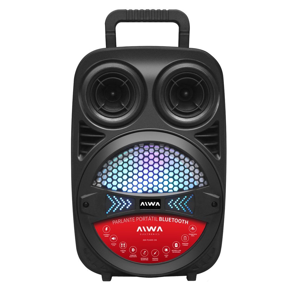 Parlante Aiwa 8 pmpo 2500w. bluetooth gtia 6m.