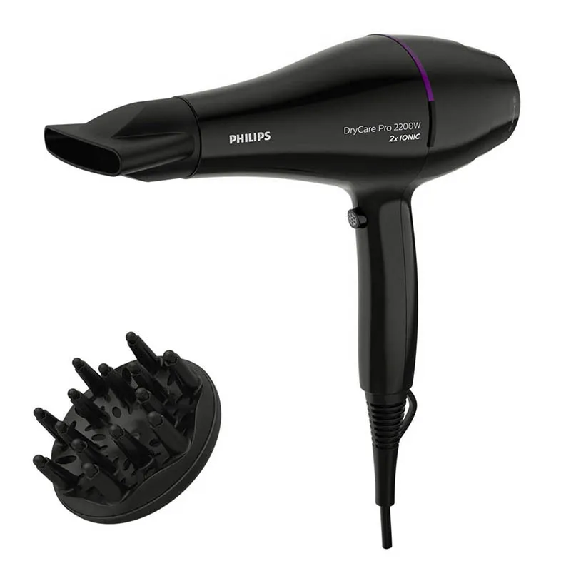 Secador de cabello Philips tecnologia oinica 2vel. 3 niv. gtia 6m.