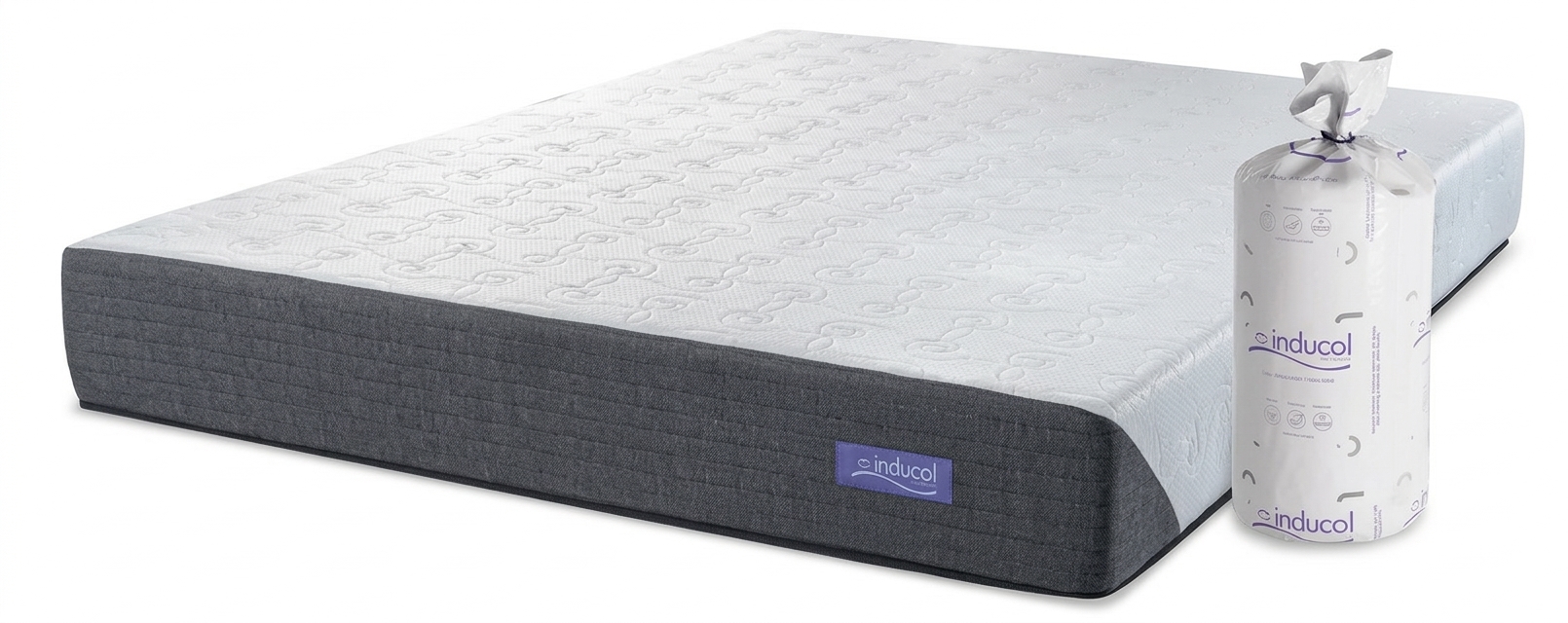 Colchon Inducol Limay 140 (2 plazas y media) espuma - firme densidad 25 - antiacaros/hipoalergenico - colchon en caja (envasado al vacio) - soporta 100kg