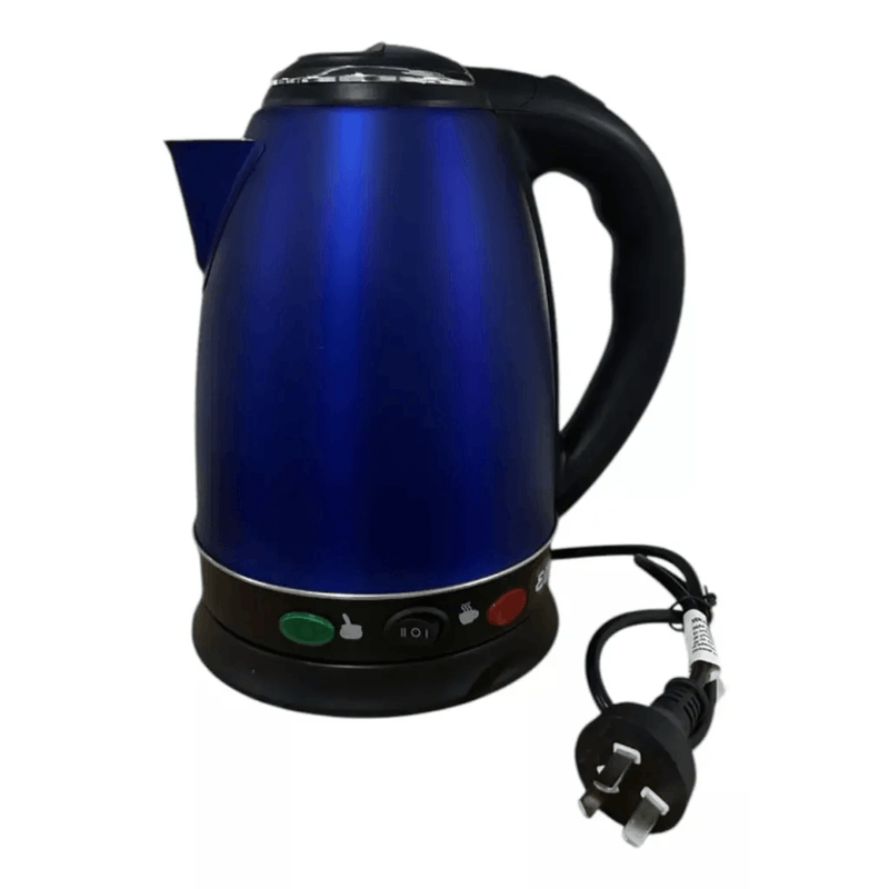 Pava electrica Eiffel acero inox. corte mate Capacidad XL de 2lts AZUL METALIZADO gtia 6m.