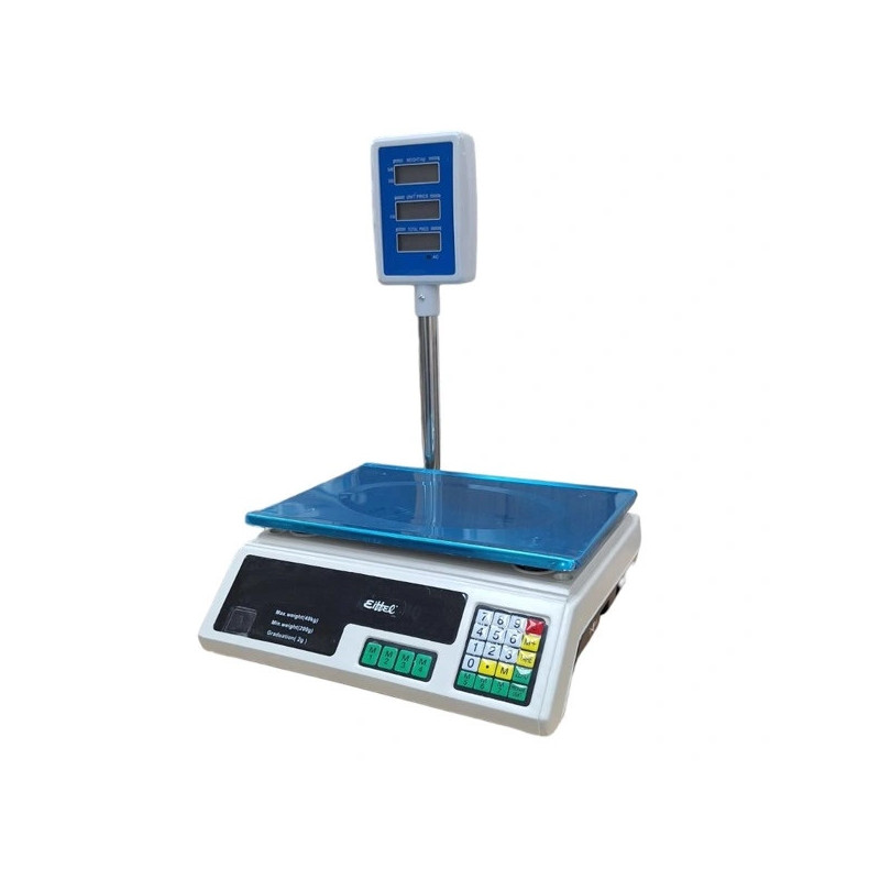 Balanza Comercial hasta 30 kilos. Modelo Market. Con bateria recargable. Con 5 dgitos para marcar precios gtia 6m.