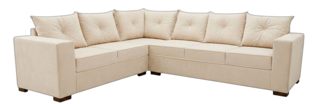 Esquinero Bariloche N1 con placa extra 6 lugares color CREMA CLARO