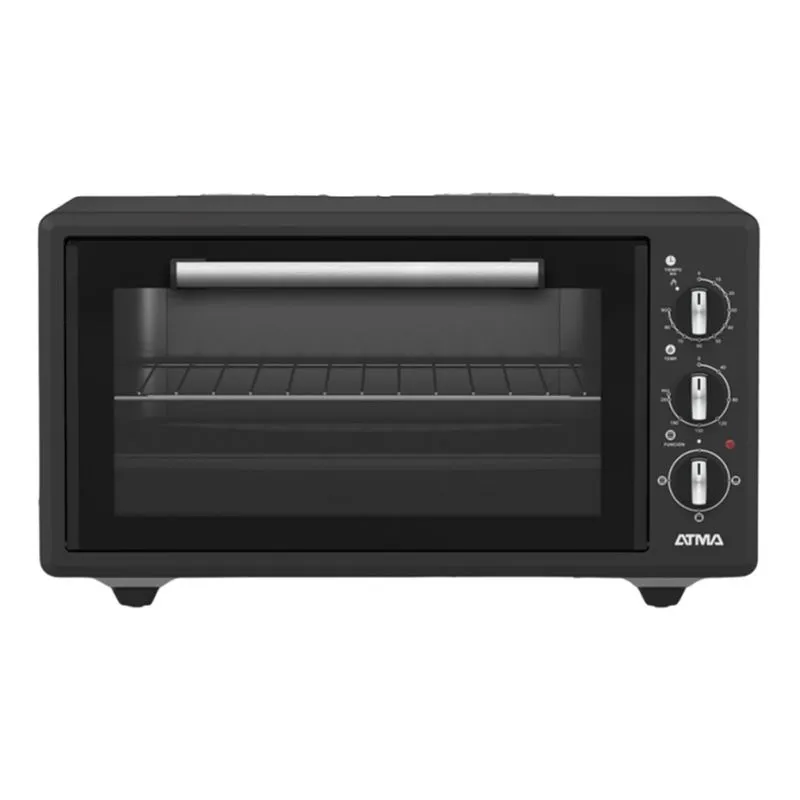 Horno electrico Atma 45lts grill 1400w negro gtia 6m.