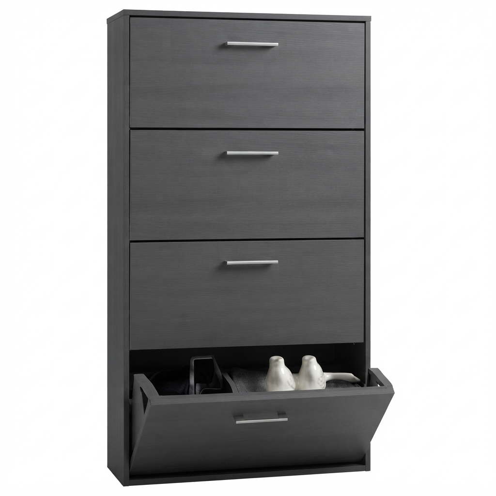 Zapatero versatil 4 puertas jato grafito 51848