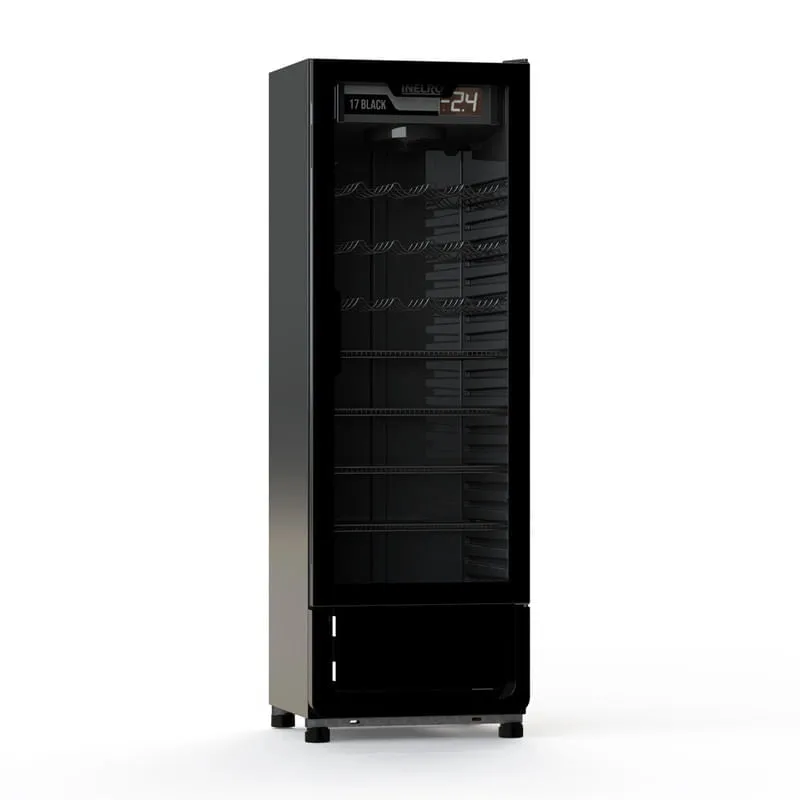 Exhibidora vertical Inelro 470lts negro MT17 BLACK gtia 12m.