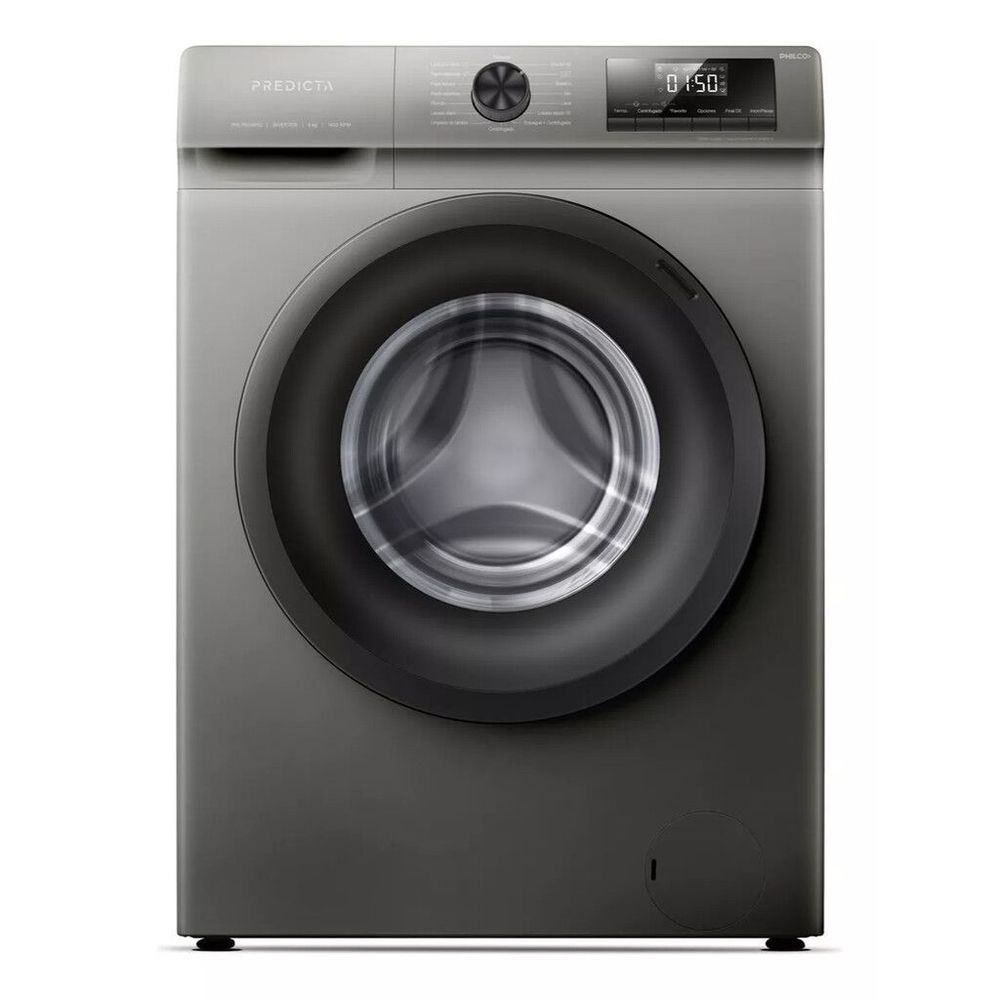 Lavarropas Philco 8kg 1400rpm Inverter carga frontal inox gtia 12m.