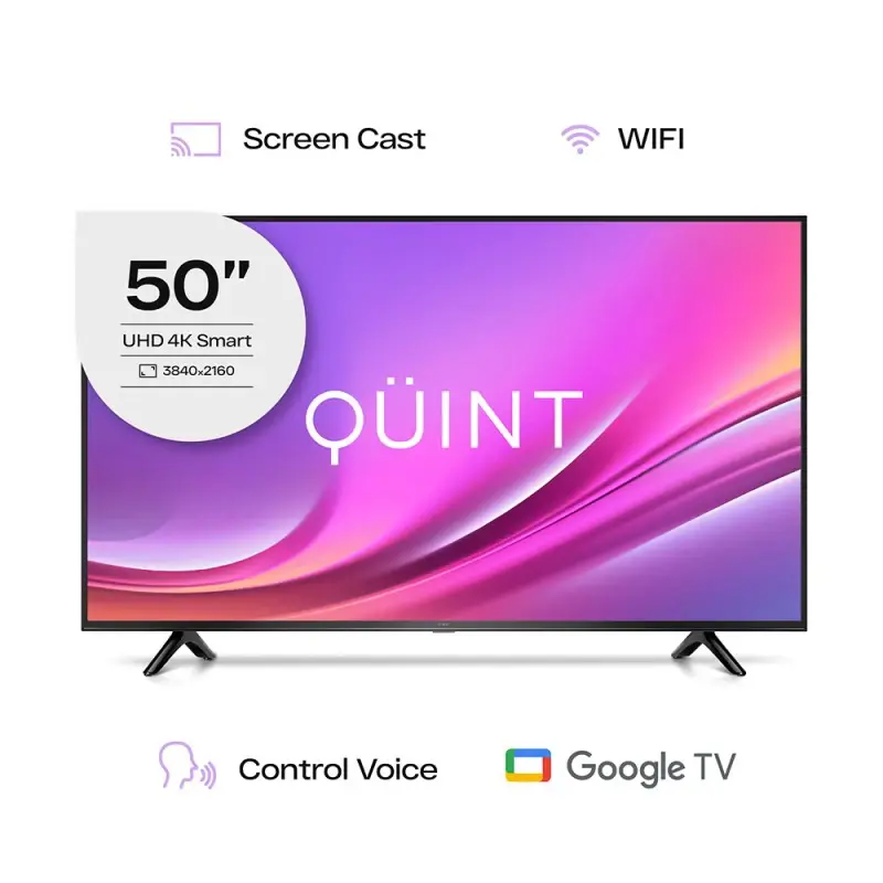 Led Smart TV 50 Quint Google UHD 4K gtia 12m.