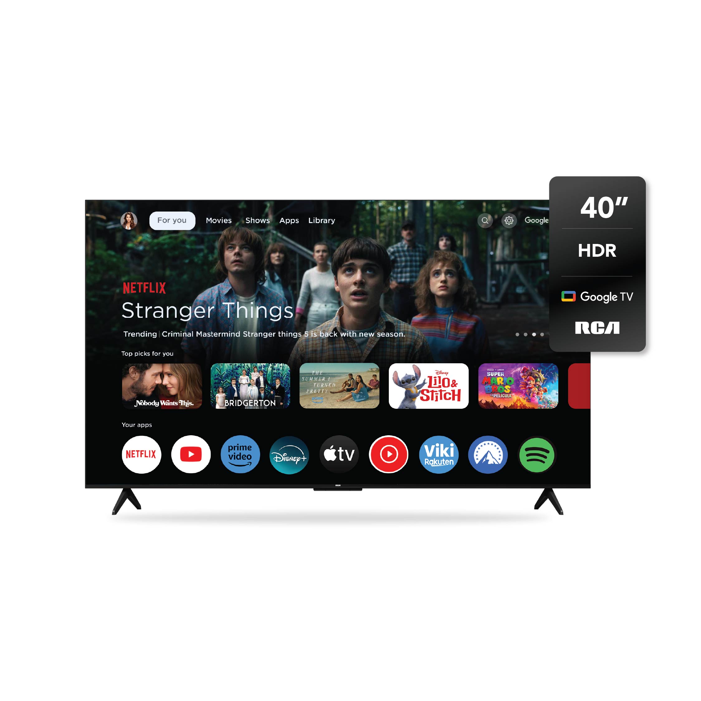 Led Smart Tv 40 RCA FHD Google Tv gtia 12m.