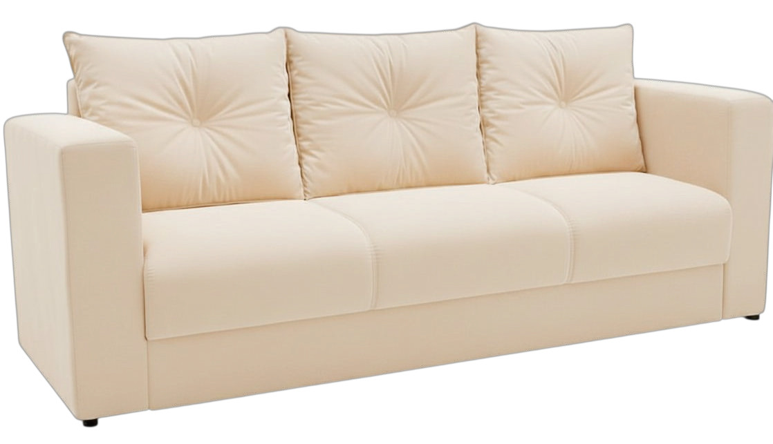 Sofa Yostin pana 3 cuerpos CREMA CLARO