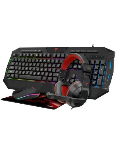 Kit x4 Targa combo gaming mouse. teclado. auricular. mouse pad