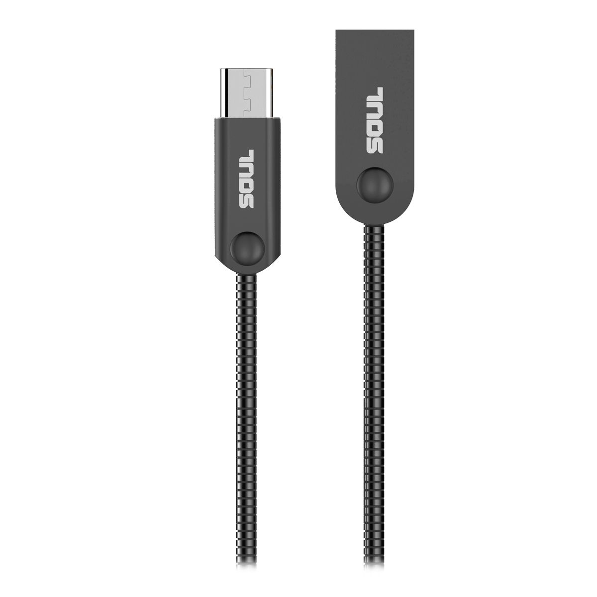 CABLE USB IRON FLEX LIGHTNING DORADO/NEGRO/PLATA