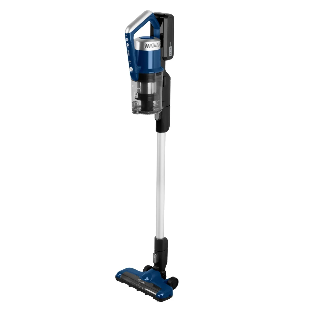 Aspiradora Midea inalambrica stick 2 en 1 azul gtia 6m.