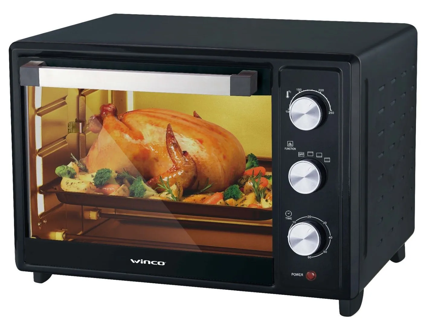 Horno electrico Winco 1600w. capacidad bruta 23lts gtia 6m.