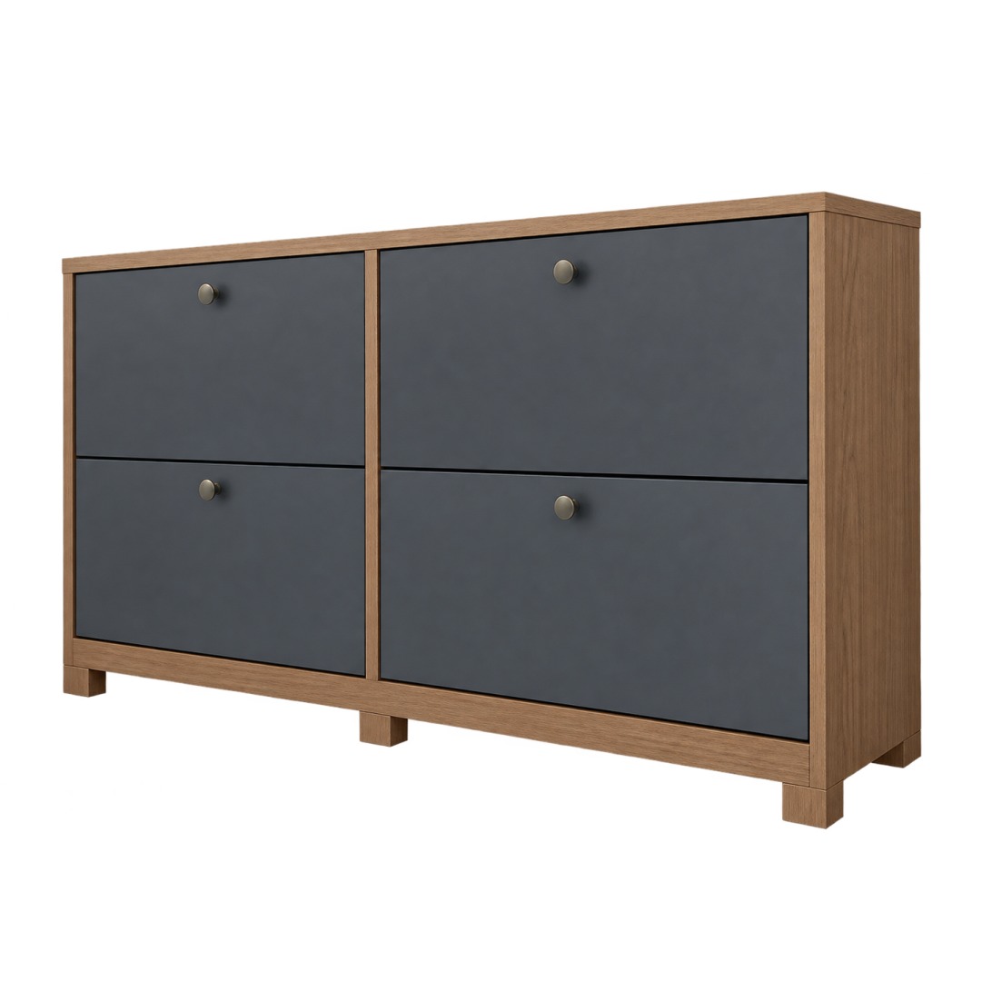 Zapatero versatil 4 puertas jato grafito 51848