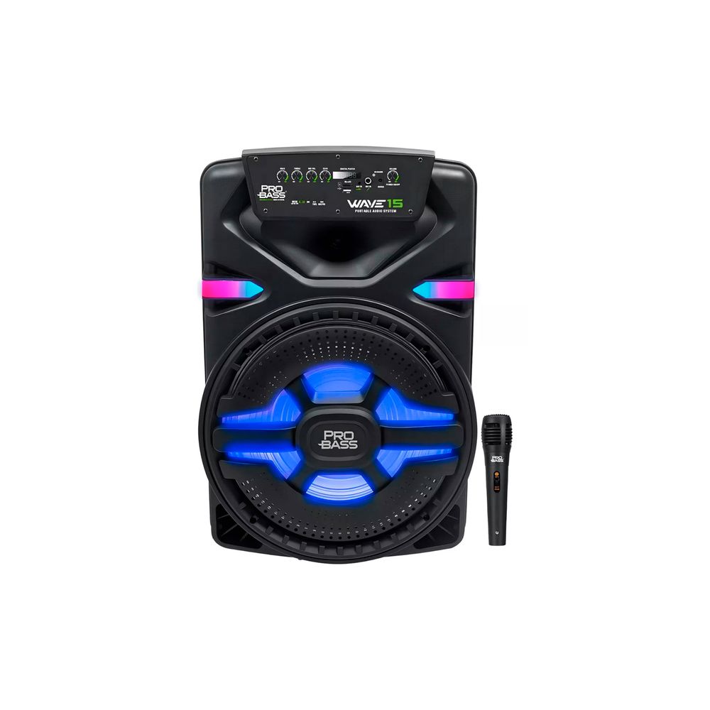 PARLANTE PORTATIL 15 BT PROBASS WOOFER 700W GTIA 6M